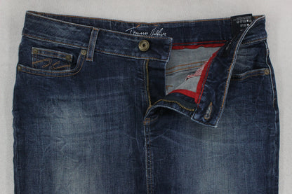 Womens Denim A-Line Skirt Stretch