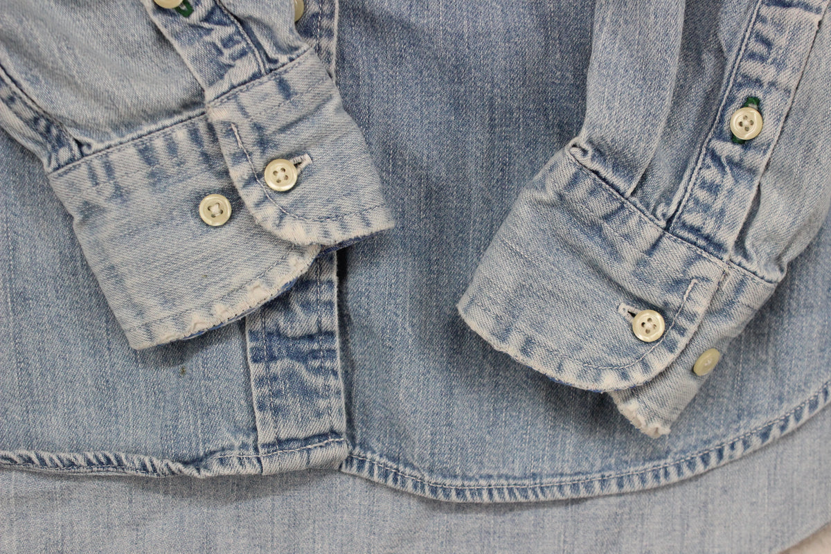 Womens Denim Shirt Button Up Cotton