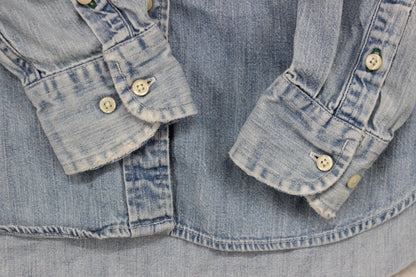 Womens Denim Shirt Button Up Cotton