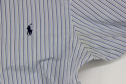 Mens Striped Shirt Slim Fit Button Up