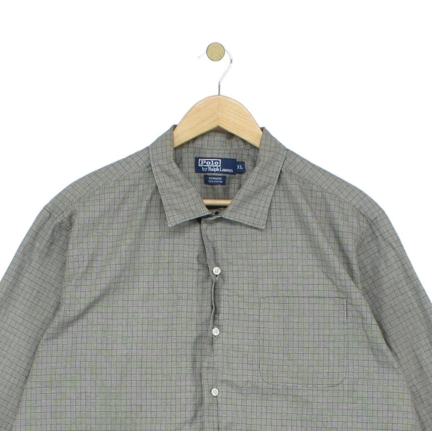 Mens Check Shirt Classic Long Sleeve