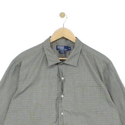 Mens Check Shirt Classic Long Sleeve