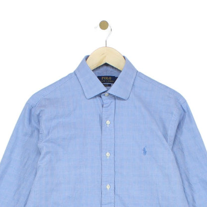 Mens Check Shirt Slim Fit Button Up Classic