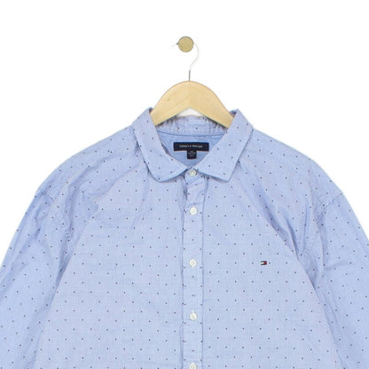 Mens Dotted Shirt Long Sleeve Check