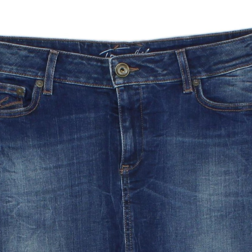 Womens Denim A-Line Skirt Stretch