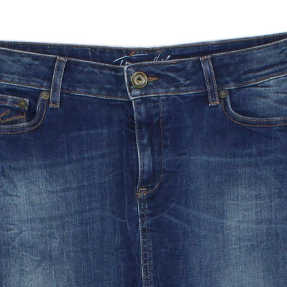 Womens Denim A-Line Skirt Stretch