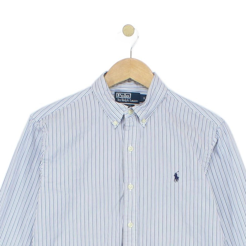 Mens Striped Shirt Slim Fit Button Up