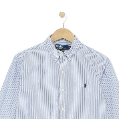 Mens Striped Shirt Slim Fit Button Up