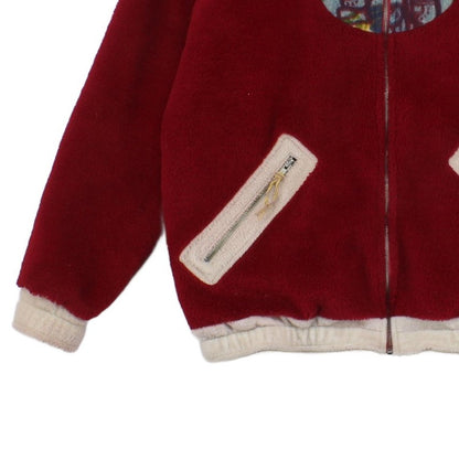 Mens Sherpa Fleece Jacket Full Zip Patterned