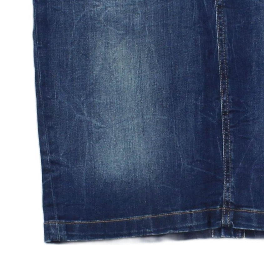 Womens Denim A-Line Skirt Stretch