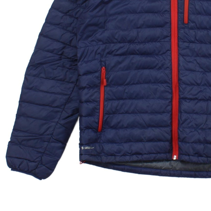 Mens Microlight Alpine Quilted Jacket Hooded Outdoor Down