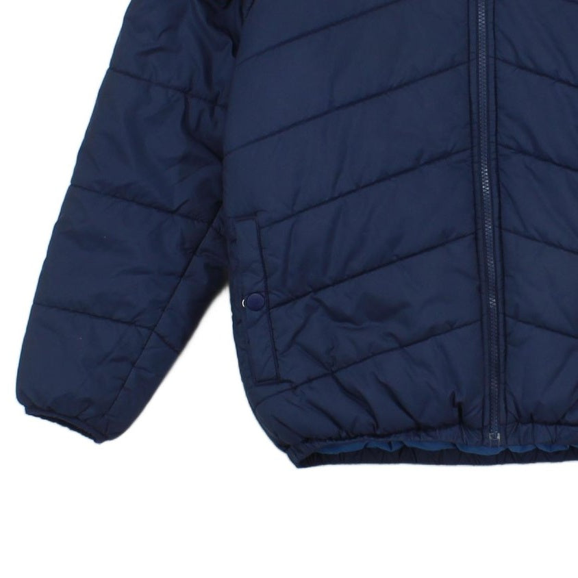 Boys Quilted Jacket Hooded Full Zip Reversible
