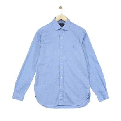 Mens Check Shirt Slim Fit Button Up Classic