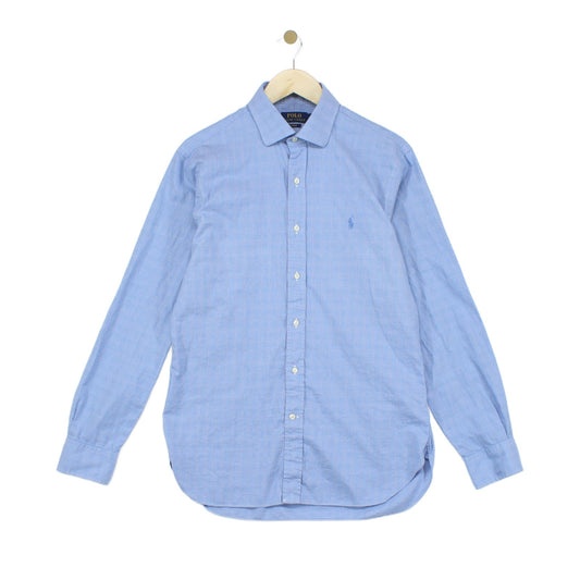 Mens Check Shirt Slim Fit Button Up Classic