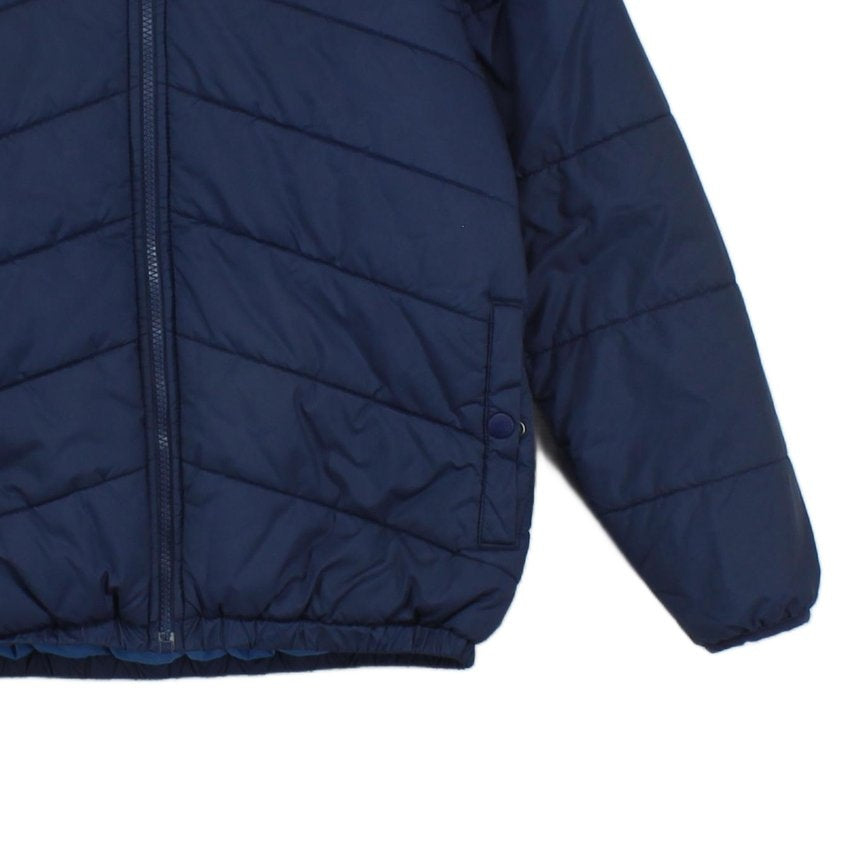 Boys Quilted Jacket Hooded Full Zip Reversible