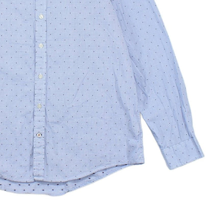 Mens Dotted Shirt Long Sleeve Check