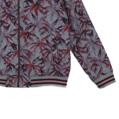Mens Bomber Jacket Palm Trees Cotton Linen