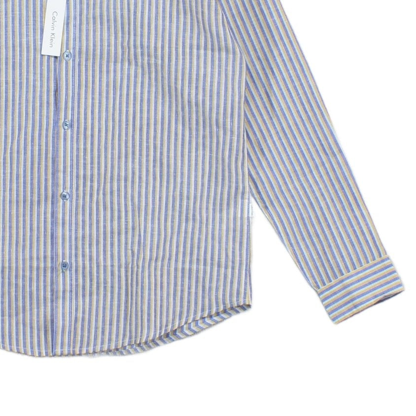 Mens Striped Shirt Slim Fit Lightweight