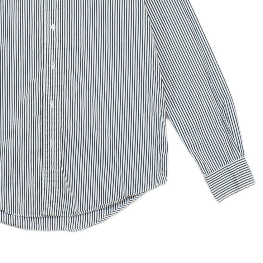 Mens Striped Shirt Button Up Collar Cotton