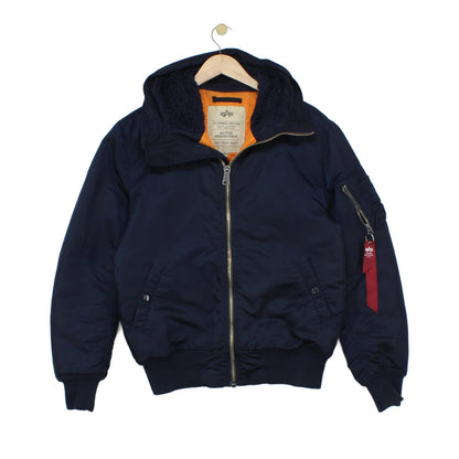 Mens Bomber Jacket Hooded Full Zip