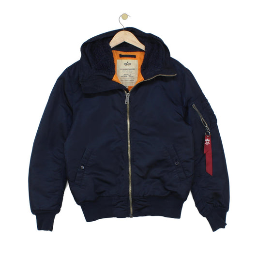 Mens Bomber Jacket Hooded Full Zip