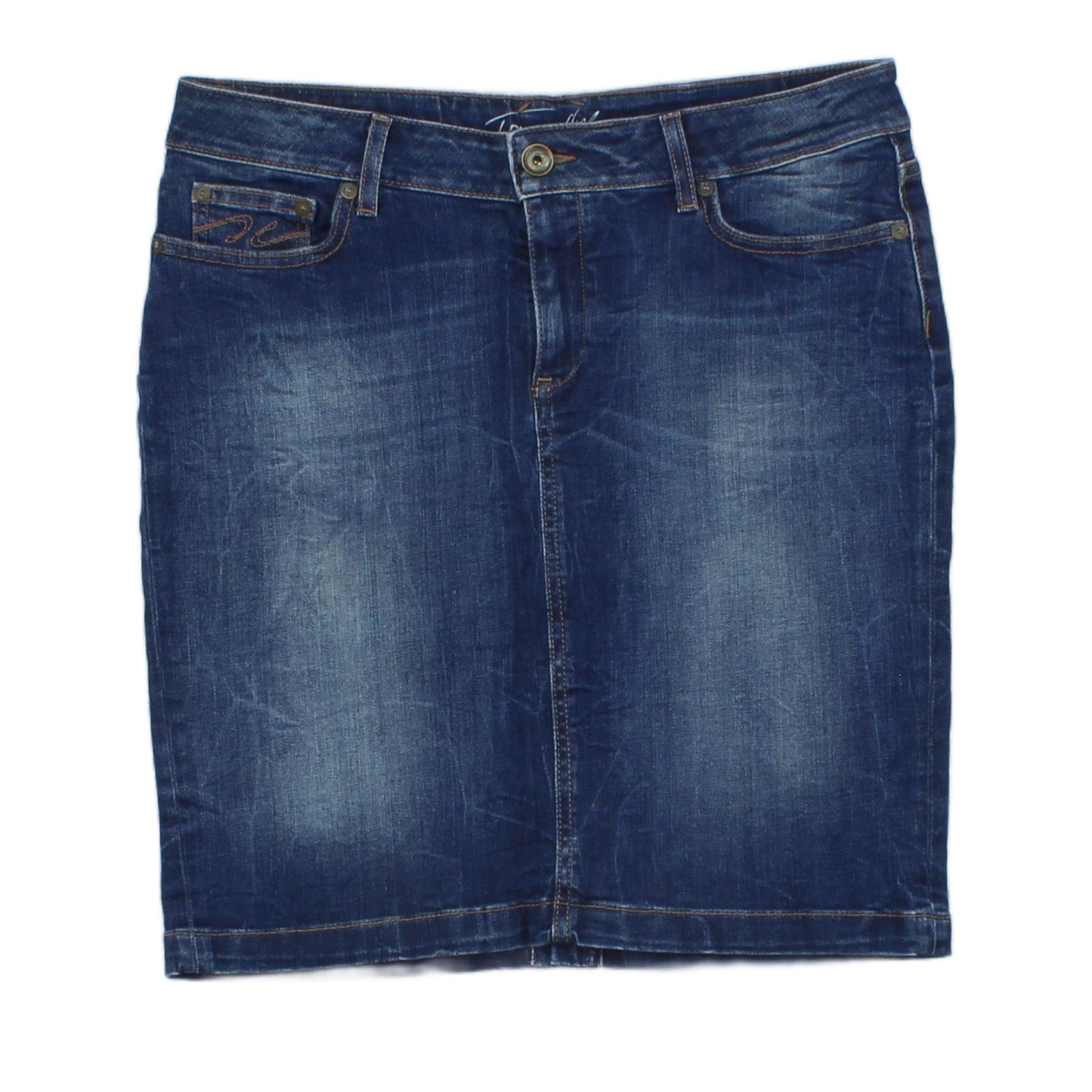 Womens Denim A-Line Skirt Stretch