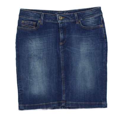 Womens Denim A-Line Skirt Stretch