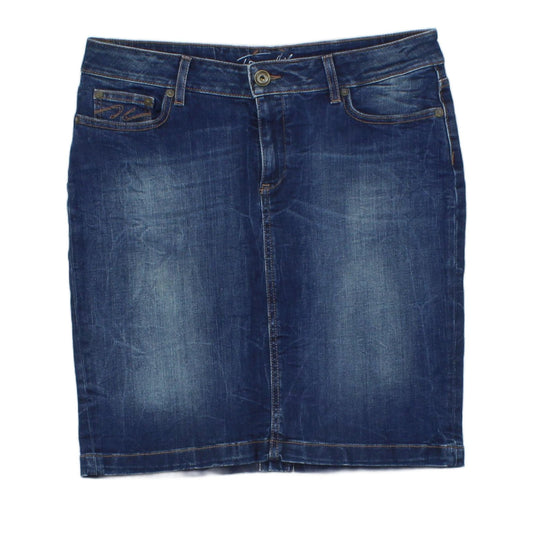 Womens Denim A-Line Skirt Stretch