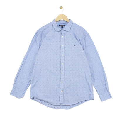 Mens Dotted Shirt Long Sleeve Check