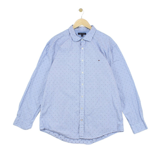 Mens Dotted Shirt Long Sleeve Check