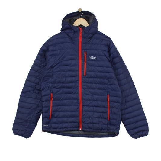 Mens Microlight Alpine Quilted Jacket Hooded Outdoor Down