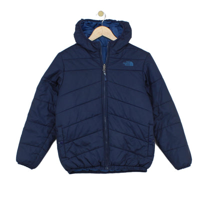 Boys Quilted Jacket Hooded Full Zip Reversible