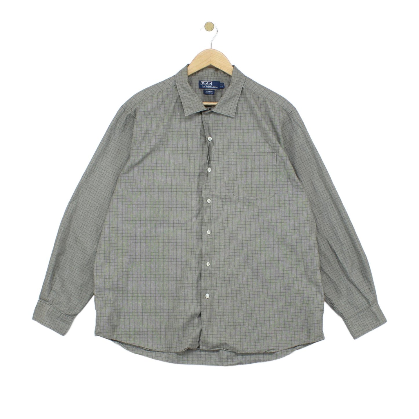 Mens Check Shirt Classic Long Sleeve