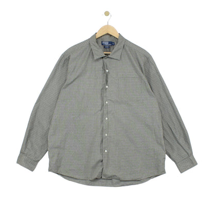 Mens Check Shirt Classic Long Sleeve