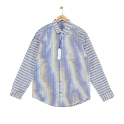 Mens Striped Shirt Slim Fit Lightweight