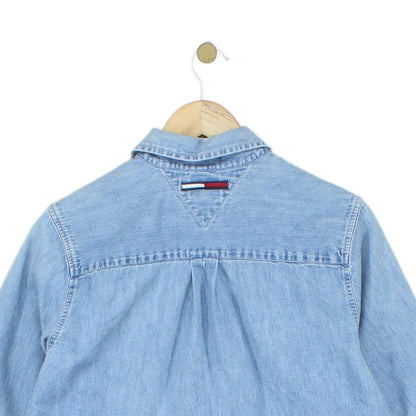 Womens Denim Shirt Button Up Cotton