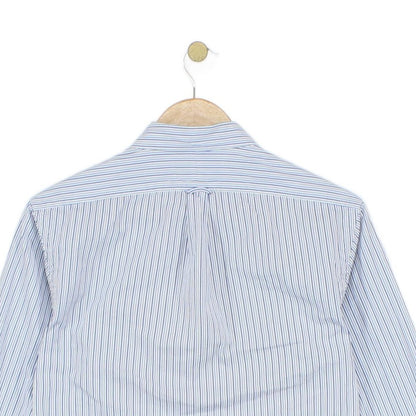 Mens Striped Shirt Slim Fit Button Up