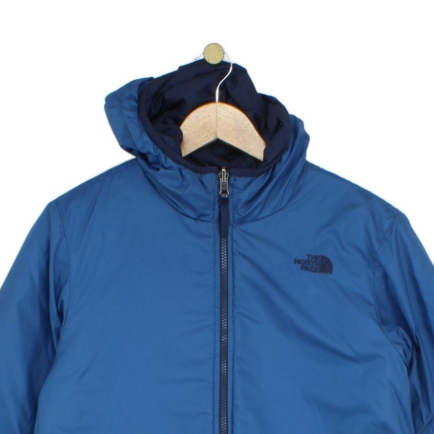 Boys Quilted Jacket Hooded Full Zip Reversible