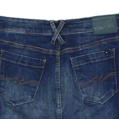 Womens Denim A-Line Skirt Stretch