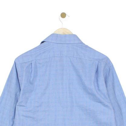 Mens Check Shirt Slim Fit Button Up Classic