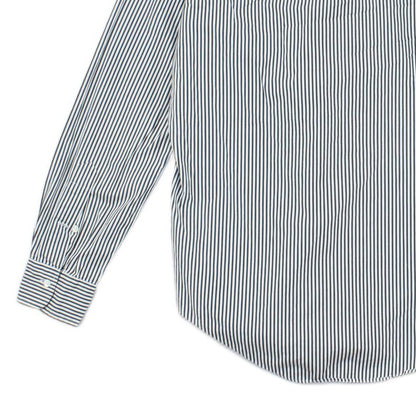 Mens Striped Shirt Button Up Collar Cotton