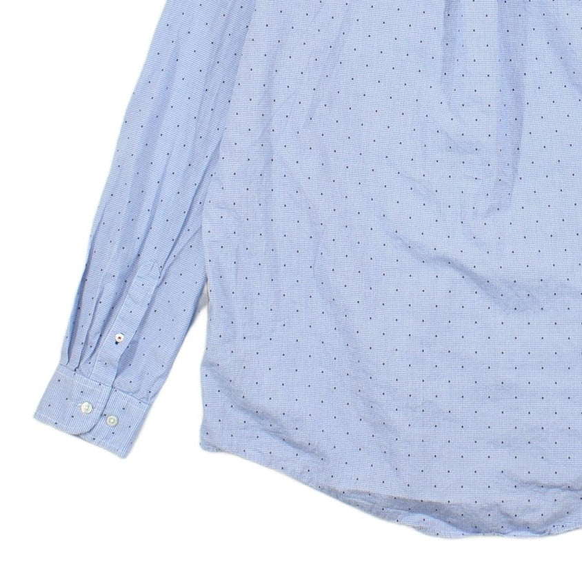 Mens Dotted Shirt Long Sleeve Check