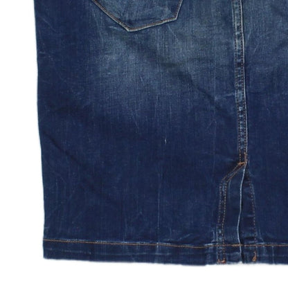 Womens Denim A-Line Skirt Stretch