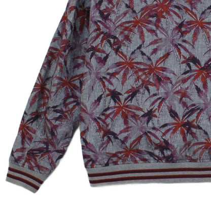 Mens Bomber Jacket Palm Trees Cotton Linen