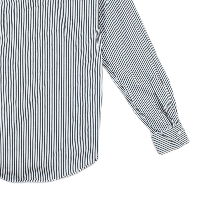 Mens Striped Shirt Button Up Collar Cotton