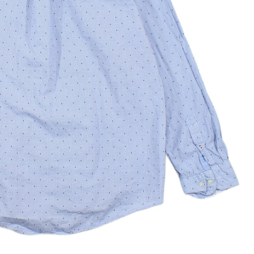 Mens Dotted Shirt Long Sleeve Check