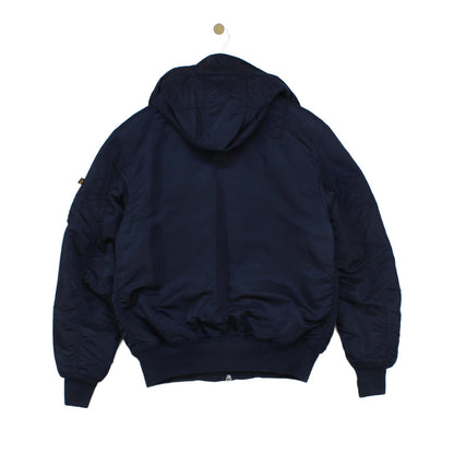 Mens Bomber Jacket Hooded Full Zip