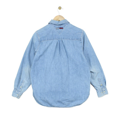 Womens Denim Shirt Button Up Cotton