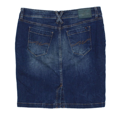 Womens Denim A-Line Skirt Stretch