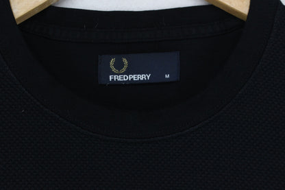 Mens T-Shirt Long Sleeve Logo Knit Cotton